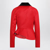 Vivienne Westwood Stormy red asymmetrical wool jacket