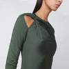 Victoria Beckham Midi dress in oregano green with interlace