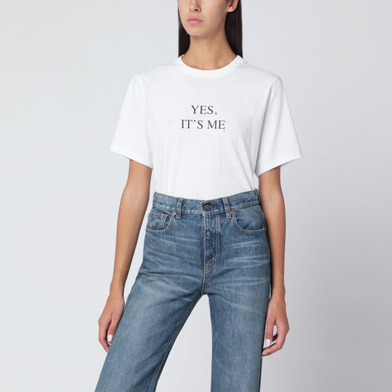 Victoria Beckham “Yes. It’s Me” T-shirt in white cotton