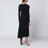 Victoria Beckham Black midi dress in draped jersey