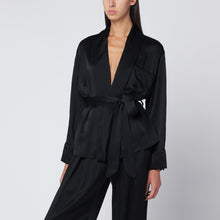 Victoria Beckham Black pyjama blouse in crêpe satin