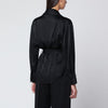 Victoria Beckham Black pyjama blouse in crêpe satin