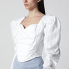 Vivienne Westwood Sunday corset top in white cotton