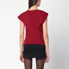 Vivienne Westwood Brick red asymmetrical T-shirt with Orb logo