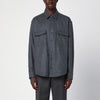 XACUS Grey wool blend overshirt