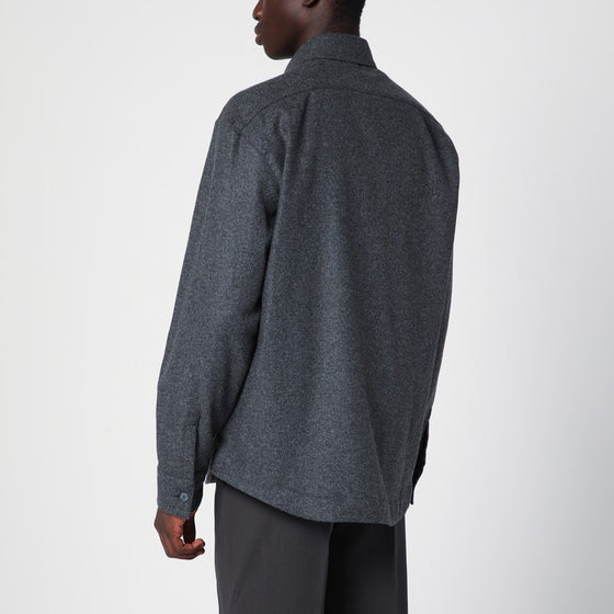 XACUS Grey wool blend overshirt