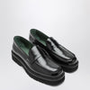 VINNY''s Black leather Peeters moccasins