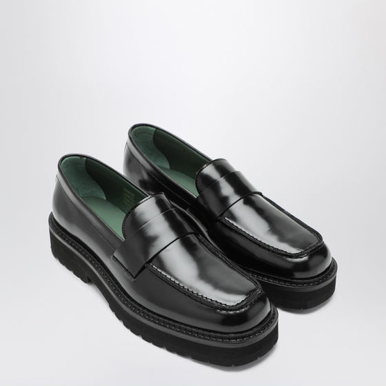 VINNY''s Black leather Peeters moccasins