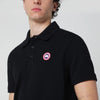 Canada Goose Black polo shirt with logo patch