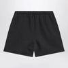Fear of God Essentials Black cotton shorts with logo embroidery