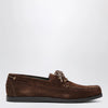 VINNY's Brown Boat Shoe In Suede