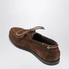 VINNY's Brown Boat Shoe In Suede