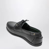 VINNY's Black Boat Shoe In Leather