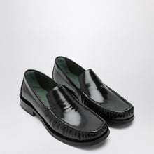  VINNY''s Black leather Micahel moccasins