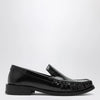 VINNY's Black leather Micahel moccasins