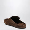 VINNY's Donnie mules in brown suede leather