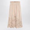 ZIMMERMANN Wylie cream colored midi skirt