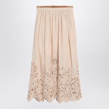  ZIMMERMANN Wylie cream colored midi skirt
