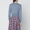 Vivienne Westwood Ice-blue cropped wool and silk cardigan