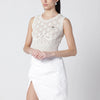 Vivienne Westwood Cream crochet top with Orb logo