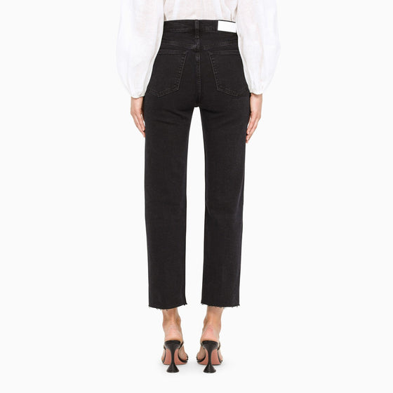 RE/DONE Black cropped trousers