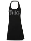 Juicy Couture Logo halter mini dress