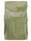 Juicy Couture Gilly logo velour gilet