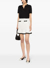 Self-Portrait Sequinned crochet miniskirt