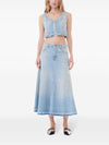 Ganni Flared denim skirt