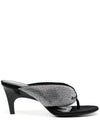 The Attico Rem crystal-embellished thong sandals