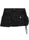 The Attico Fay denim mini skirt