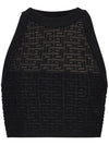 Balmain PB Labyrinth knit top