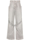 The Attico Wide-leg denim cotton jeans