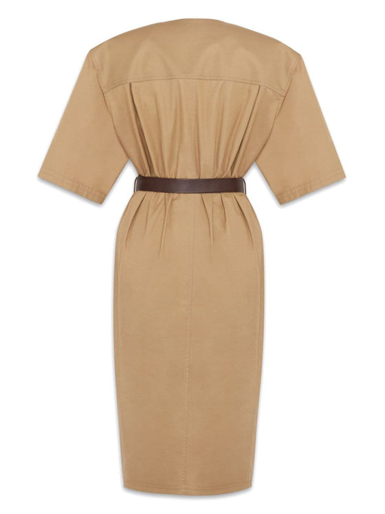 Saint Laurent Cotton twill midi dress