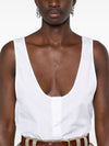 Saint Laurent semi-sheer Henley Tank Top