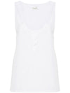 Saint Laurent semi-sheer Henley Tank Top