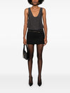 Saint Laurent Henley-neck silk tank top