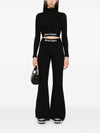 Palm Angels Logo lurex flared trousers