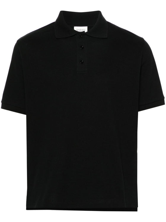Saint Laurent Piquet cotton polo shirt
