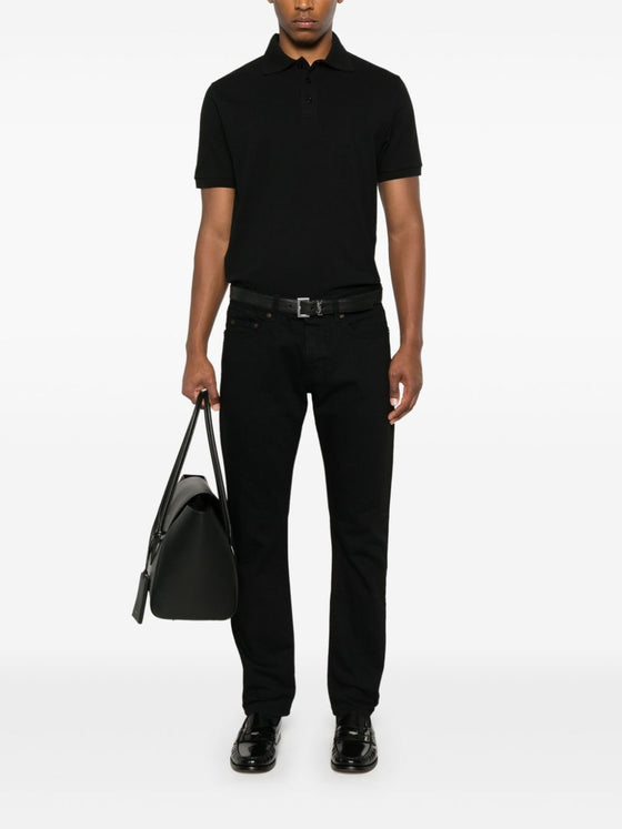 Saint Laurent Piquet cotton polo shirt