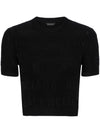 Balenciaga jacquard logo crop top