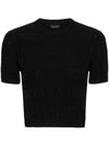 Balenciaga jacquard logo crop top