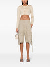 Versace Barocco lurex cropped cardigan