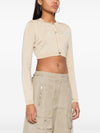 Versace Barocco lurex cropped cardigan