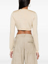 Versace Barocco lurex cropped cardigan