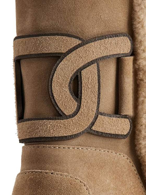 Tod's Kate suede and shearling ankle boots