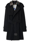 Burberry detachable-collar trench coat