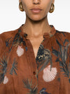 Forte Forte mix-print semi-sheer shirt