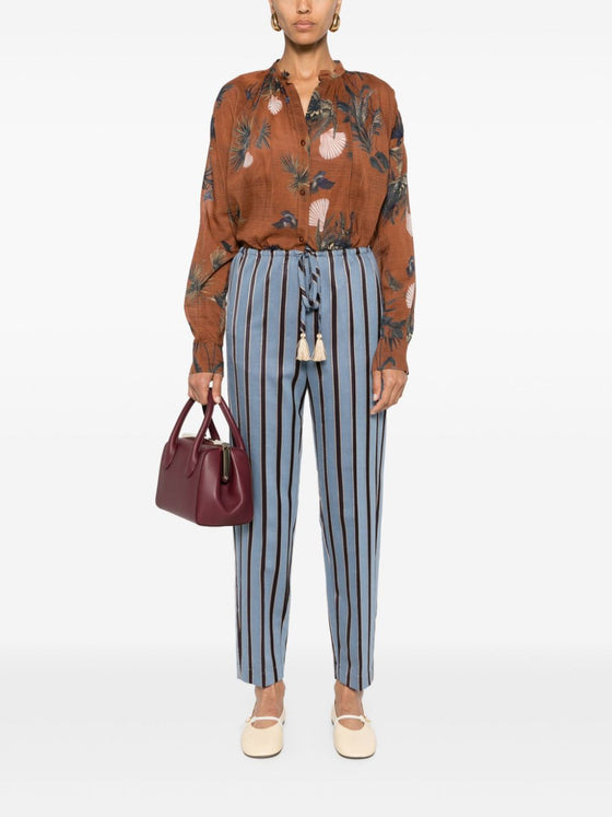 Forte Forte mix-print semi-sheer shirt