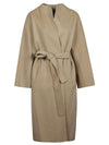 Sandbeige Wool midi coat